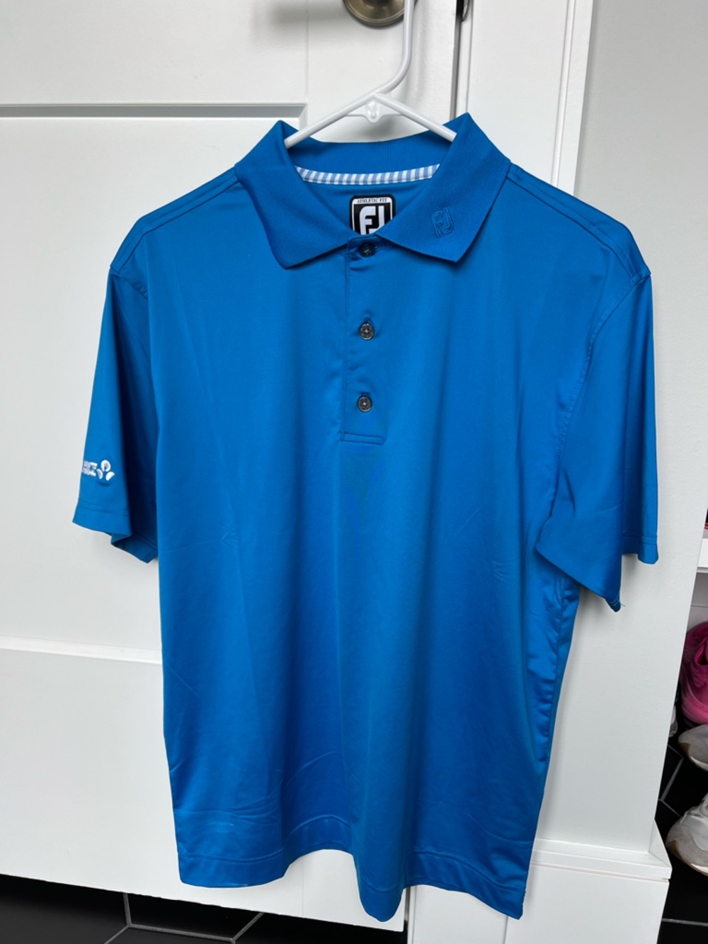 New Men's Blue Performance Polo Shirt footjoy FJ